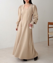 Bab（バブ）の「ウエストタックフレアーラインニットワンピース（ワンピース）」