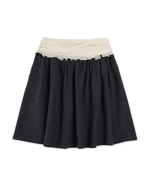 madameHcloset ウールスカート レースレイヤードウールスカート QZ0259【Moromoro2】【2024AW