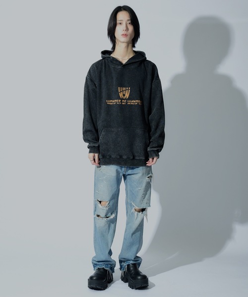 WONDER OF WANDER(ワンダーオブワンダー)の「Front Logo Light Hoodie(パーカー・メンズ・パープル/ブラック/グレー・L/M/XL)」の10枚目の写真