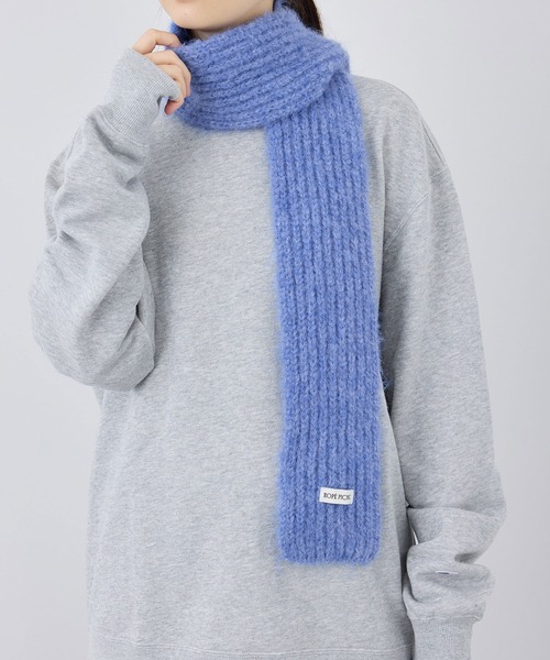 ROPE' PICNIC(ロペピクニック)の「スリムリブニットマフラー(マフラー・レディース・ブルー/グレー/キナリ・FREE)」の1枚目の写真