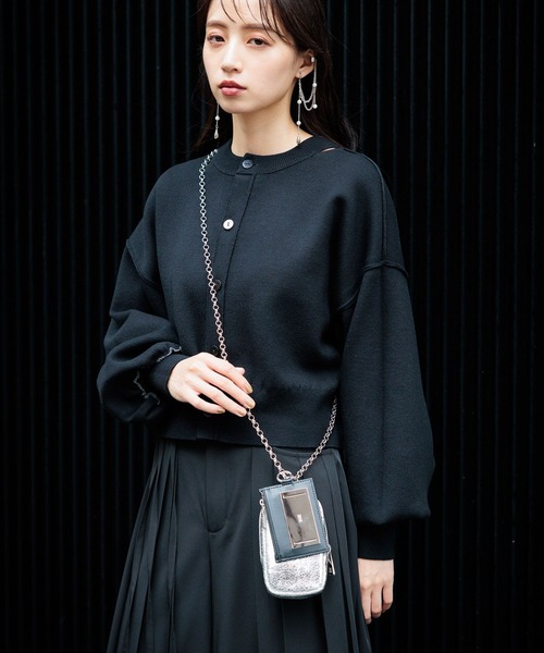 HARE（ハレ）の「プレートデザインパスケース＊ミニポーチ(HARE)（パスケース・レディース・シルバー/ブラック・FREE）」の7枚目の写真