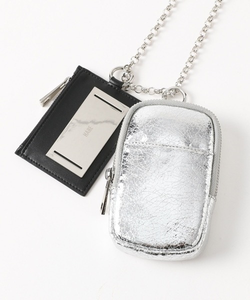 HARE（ハレ）の「プレートデザインパスケース＊ミニポーチ(HARE)（パスケース・レディース・シルバー/ブラック・FREE）」の15枚目の写真