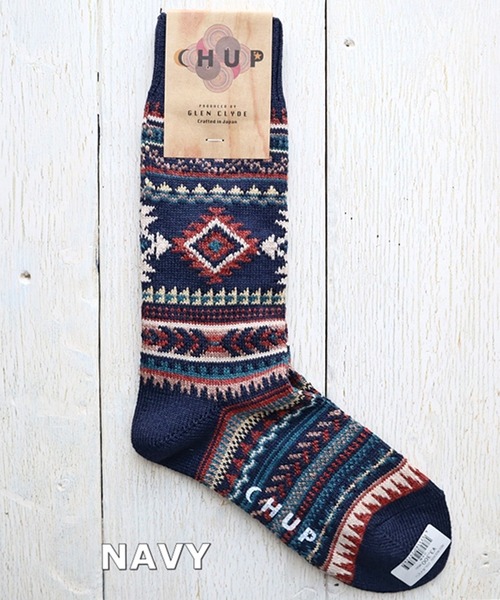 CHUP（チュプ）の「CHUP(チュプ) "RED ROCK(レッドロック)" ソックス　2024-25年秋冬☆数量限定生産（ソックス/靴下・レディース・オートミール/ピンクベージュ/ネイビー/グレー・MEDIUM/SMALL）」の3枚目の写真