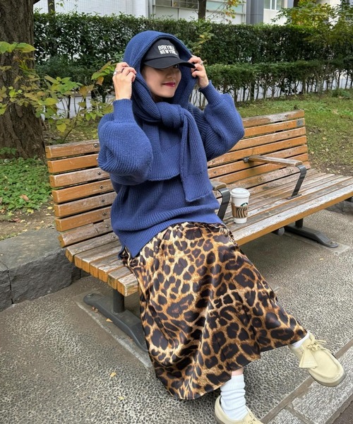 archives（アルシーヴ）の「【Ltd.】STOLE KNIT（ニット/セーター・レディース・レッド/ネイビー・MEDIUM）」の10枚目の写真