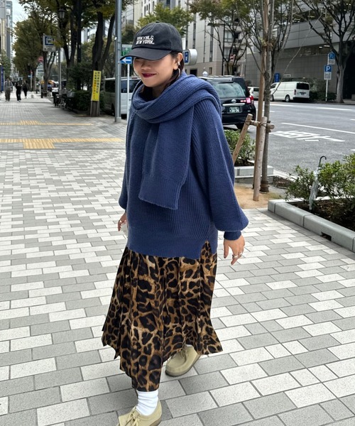 archives（アルシーヴ）の「【Ltd.】STOLE KNIT（ニット/セーター・レディース・レッド/ネイビー・MEDIUM）」の11枚目の写真