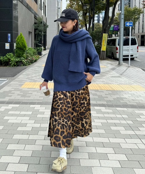 archives（アルシーヴ）の「【Ltd.】STOLE KNIT（ニット/セーター・レディース・レッド/ネイビー・MEDIUM）」の12枚目の写真