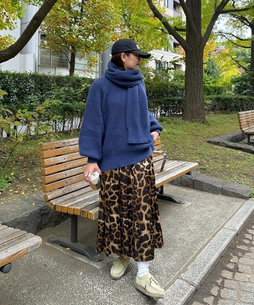 archives（アルシーヴ）の「【Ltd.】STOLE KNIT（ニット/セーター・レディース・レッド/ネイビー・MEDIUM）」の21枚目の写真