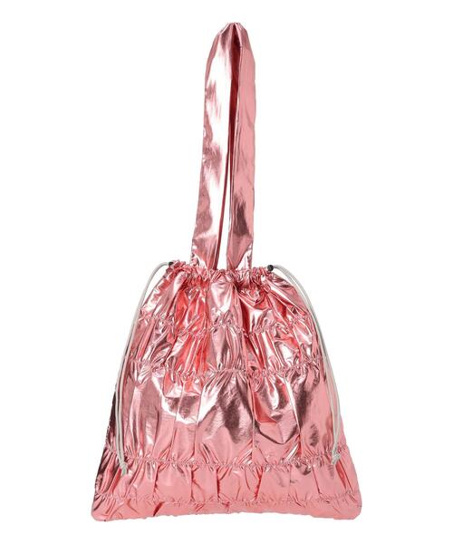 ehka sopo(エヘカソポ)の「シャーリングトートバッグ(ハンドバッグ・レディース・ブラック/オフホワイト/ピンク・F)」の6枚目の写真