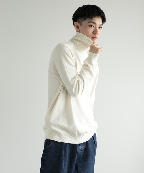 aimoha（アイモハ）の「【aimoha neo】Standard Turtleneck Knit Sweater（ニット/セーター・メンズ・ブラック/チョコ/ライトベージュ・MEDIUM/LARGE/X-LARGE/XX-LARGE）」の3枚目の写真