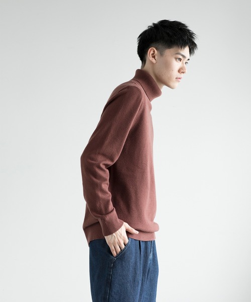 aimoha（アイモハ）の「【aimoha neo】Standard Turtleneck Knit Sweater（ニット/セーター・メンズ・ブラック/チョコ/ライトベージュ・MEDIUM/LARGE/X-LARGE/XX-LARGE）」の13枚目の写真