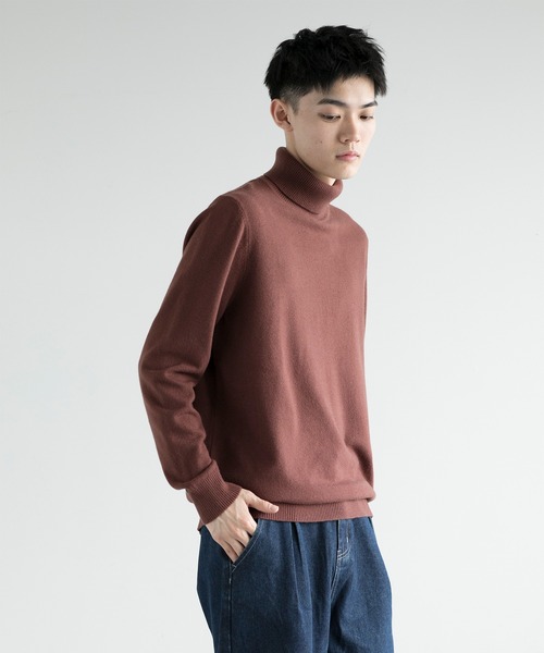 aimoha（アイモハ）の「【aimoha neo】Standard Turtleneck Knit Sweater（ニット/セーター・メンズ・ブラック/チョコ/ライトベージュ・MEDIUM/LARGE/X-LARGE/XX-LARGE）」の14枚目の写真