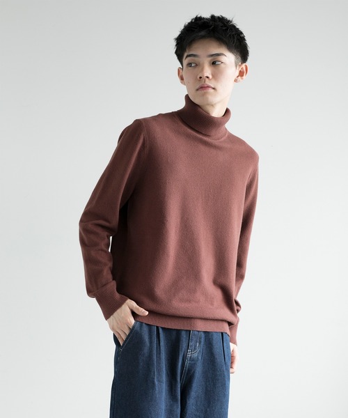 aimoha（アイモハ）の「【aimoha neo】Standard Turtleneck Knit Sweater（ニット/セーター・メンズ・ブラック/チョコ/ライトベージュ・MEDIUM/LARGE/X-LARGE/XX-LARGE）」の16枚目の写真