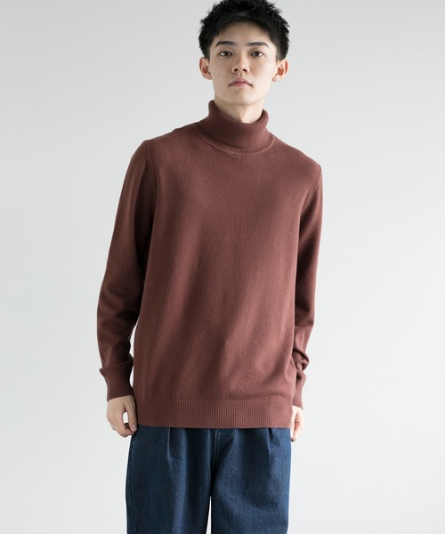 aimoha（アイモハ）の「【aimoha neo】Standard Turtleneck Knit Sweater（ニット/セーター・メンズ・ブラック/チョコ/ライトベージュ・MEDIUM/LARGE/X-LARGE/XX-LARGE）」の17枚目の写真