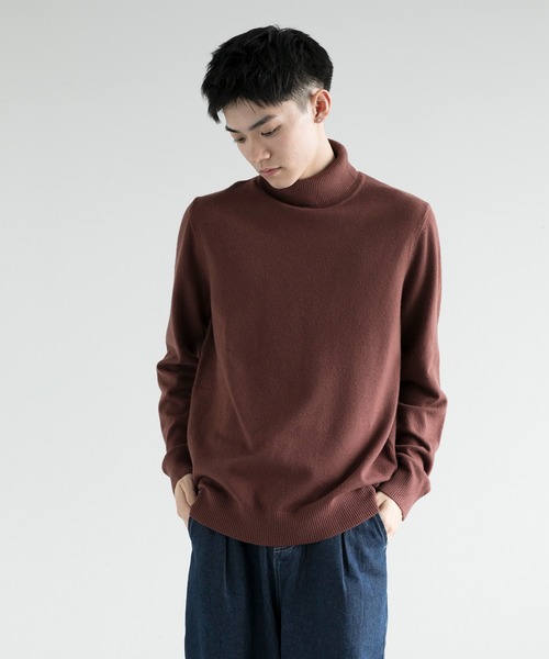 aimoha（アイモハ）の「【aimoha neo】Standard Turtleneck Knit Sweater（ニット/セーター・メンズ・ブラック/チョコ/ライトベージュ・MEDIUM/LARGE/X-LARGE/XX-LARGE）」の19枚目の写真