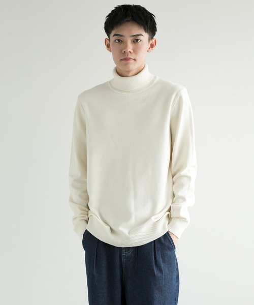 aimoha（アイモハ）の「【aimoha neo】Standard Turtleneck Knit Sweater（ニット/セーター・メンズ・ブラック/チョコ/ライトベージュ・MEDIUM/LARGE/X-LARGE/XX-LARGE）」の4枚目の写真