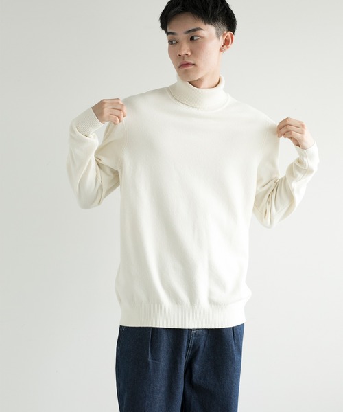 aimoha（アイモハ）の「【aimoha neo】Standard Turtleneck Knit Sweater（ニット/セーター・メンズ・ブラック/チョコ/ライトベージュ・MEDIUM/LARGE/X-LARGE/XX-LARGE）」の5枚目の写真