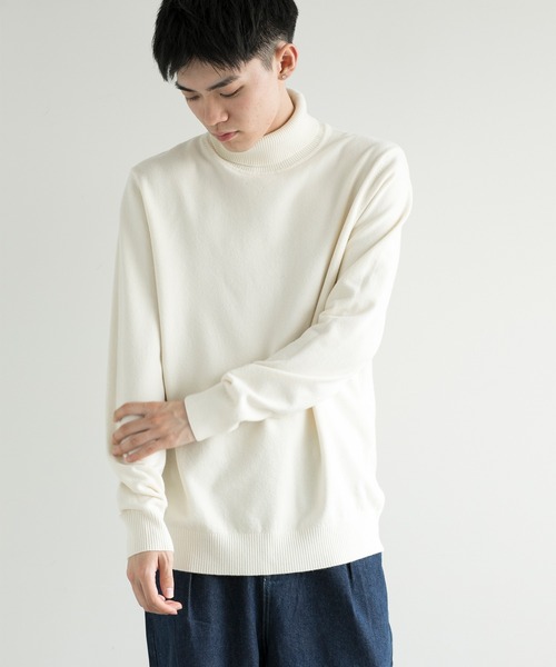 aimoha（アイモハ）の「【aimoha neo】Standard Turtleneck Knit Sweater（ニット/セーター・メンズ・ブラック/チョコ/ライトベージュ・MEDIUM/LARGE/X-LARGE/XX-LARGE）」の6枚目の写真