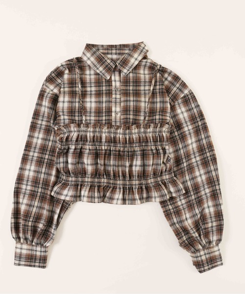 PHILLY（フィリー）の「【2点セット】ビスチェセットチェックシャツ（シャツ/ブラウス・レディース・ブラウン/ベージュ/ブラック・FREE）」の19枚目の写真