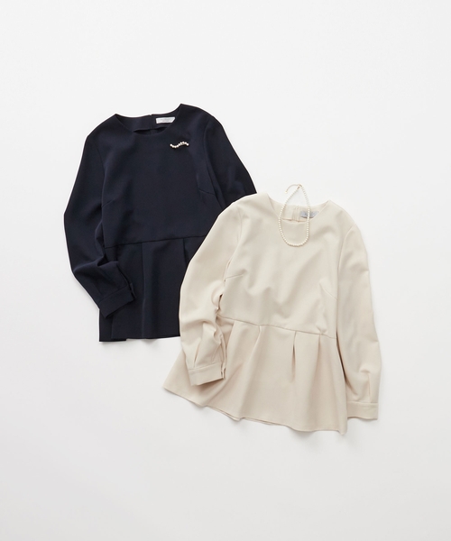 OPAQUE.CLIP（オペークドットクリップ）の「フェイクパールラインブローチ（ブローチ/コサージュ・レディース・シルバー/ゴールド・00）」の7枚目の写真