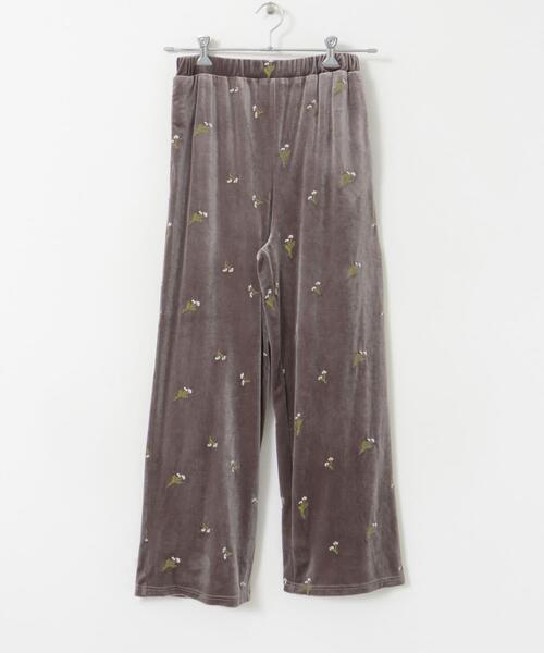 URBAN RESEARCH DOORS（アーバンリサーチドアーズ）の「刺繍ベロアイージーパンツ（その他パンツ・レディース・ブラウン/ブラック・MEDIUM）」の16枚目の写真