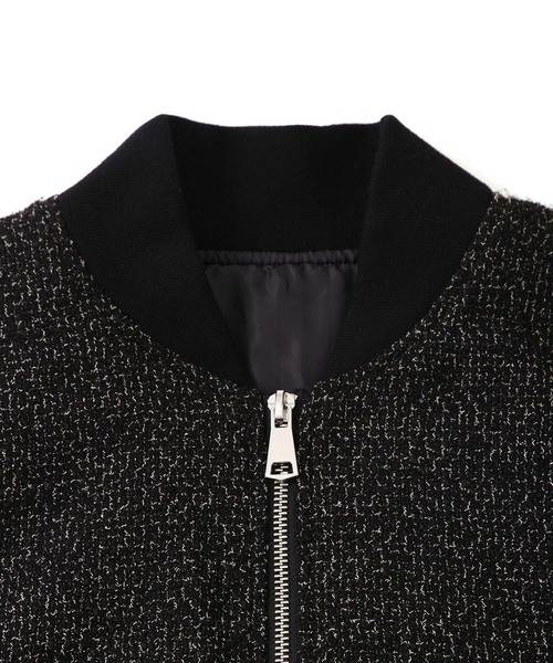 JUNRED（ジュンレッド）の「ツイードMA-1（MA-1・メンズ・ブラック/ブラック系その他・S/M/L）」の7枚目の写真