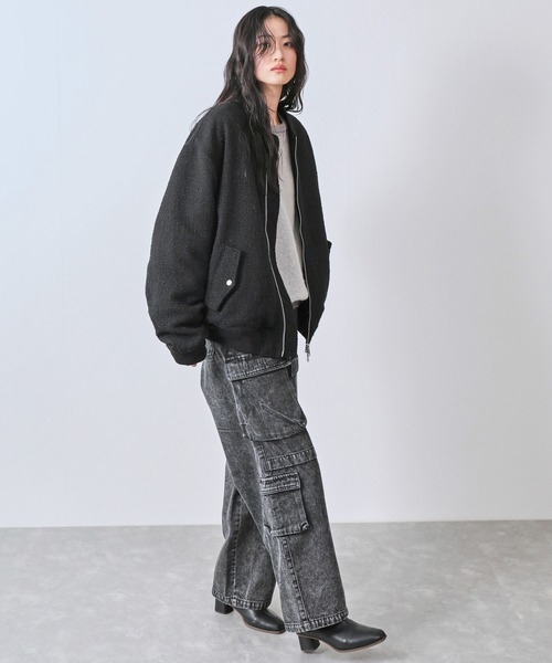 JUNRED（ジュンレッド）の「ツイードMA-1（MA-1・メンズ・ブラック/ブラック系その他・S/M/L）」の15枚目の写真