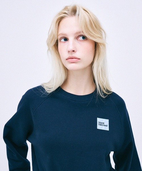CROPPED SWEATSHIRT SQUARE LOGO（スウェット）｜Mardi Mercredi