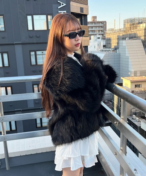 VIBGYOR（ヴィブジョー）の「OT フェイクファージャケット(se)（その他アウター・レディース・ブラック/ホワイト/ベージュ・FREE）」の16枚目の写真