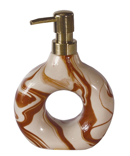 a.depeche（アデペシュ）の「【a.depeche/アデペシュ】ソープディスペンサー　eclat soap dispenser strata　おしゃれなギフトに最適！（インテリア雑貨・レディース・オレンジ・FREE）」の2枚目の写真