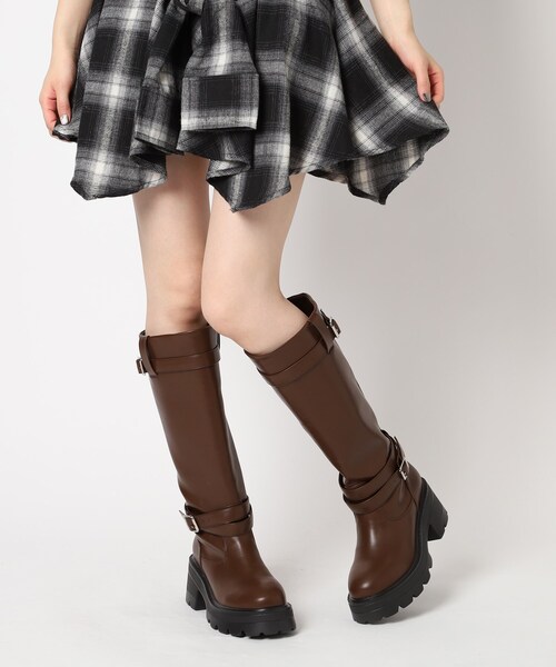 ESPERANZA（エスペランサ）の「エンジニア2WAYロングブーツ（ブーツ・レディース・ダークブラウン/ブラック・LL/L/M/S）」の9枚目の写真