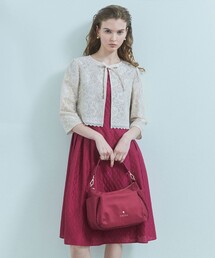 美品 トッカ BLOSSOM CANDY ドレス ワンピース レッド サイズ0 ERUKEI]レッド・イエロー・花柄・プリント・サテン・フリル