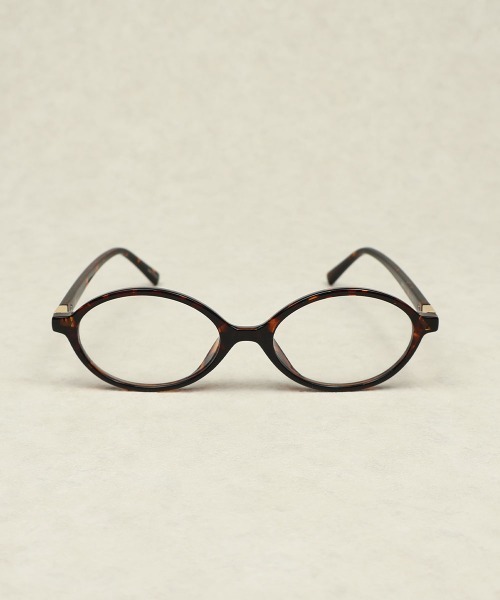 CEMONEMO（セモネモ）の「【UVカット】 オーバルフレームメガネ（メガネ・レディース・レオパード・FREE）」の2枚目の写真