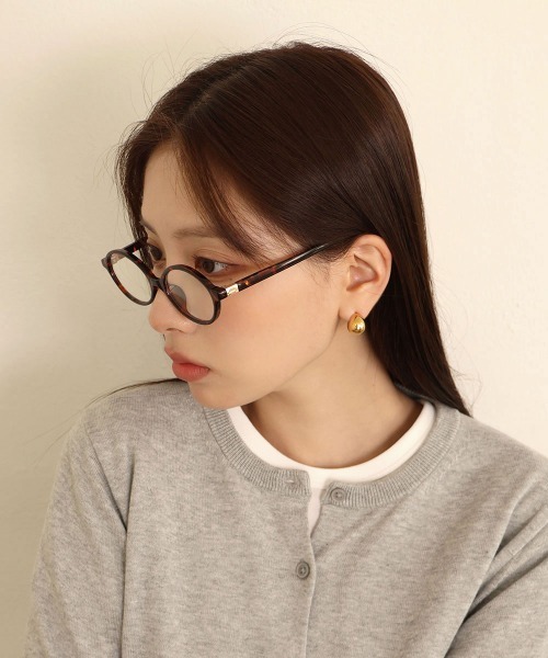 CEMONEMO（セモネモ）の「【UVカット】 オーバルフレームメガネ（メガネ・レディース・レオパード・FREE）」の5枚目の写真
