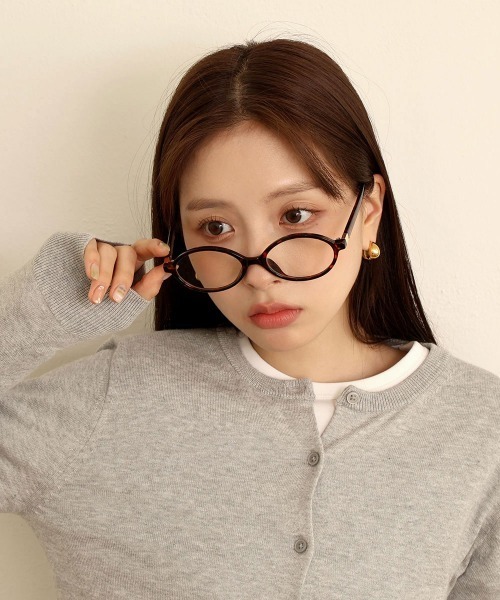CEMONEMO（セモネモ）の「【UVカット】 オーバルフレームメガネ（メガネ・レディース・レオパード・FREE）」の10枚目の写真