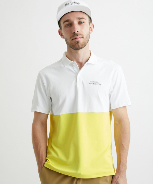 Saturdays Golf（サタデーズゴルフ）の「Basic Bicolor Poloshirt（ポロシャツ・メンズ・ブラック/ホワイト/レッド・M/S/XXL/L/XL）」の2枚目の写真