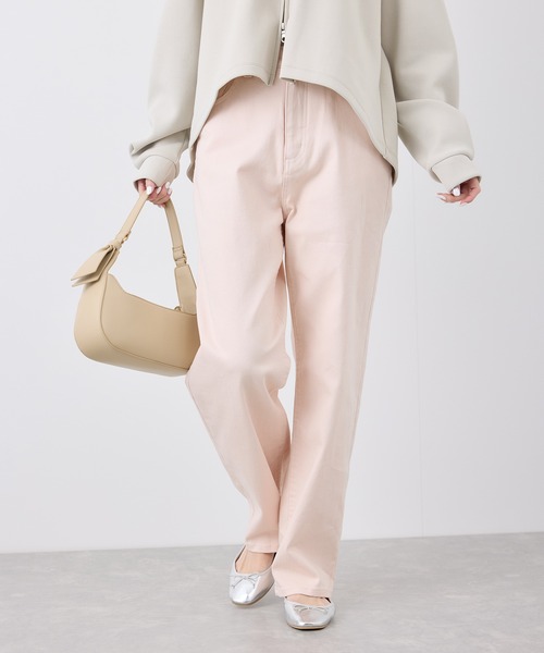 ROPE' PICNIC(ロペピクニック)の「【新色追加】【ウエスト革命デニム】ウエストシェイプハイライズマムジーンズ(デニムパンツ・レディース・ピンク/ベージュ・36/38/40)」の15枚目の写真