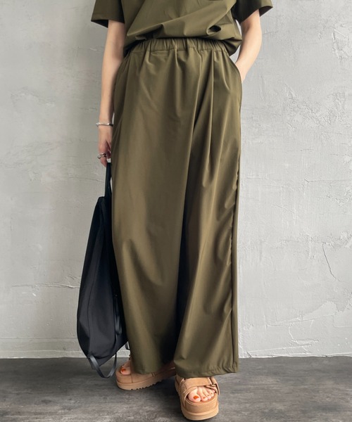 THOUSAND MILE（サウザンドマイル）の「[THOUSAND MILE/サウザンド マイル] 別注 サマーバケーション ラップパンツセットアップ（セットアップ・レディース・オリーブ/チャコールグレー/ブラック/ネイビー・F）」の11枚目の写真