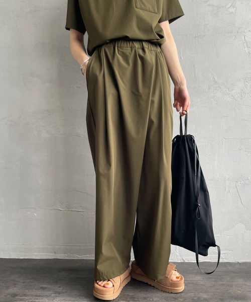 THOUSAND MILE（サウザンドマイル）の「[THOUSAND MILE/サウザンド マイル] 別注 サマーバケーション ラップパンツセットアップ（セットアップ・レディース・オリーブ/チャコールグレー/ブラック/ネイビー・F）」の12枚目の写真