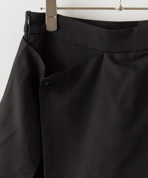 Chick（チック）の「Wrap Skirt with Slacks / 巻きスカート風 レギュラースラックス（スラックス・レディース・グレー/ブラック/ナチュラル・FREE）」の8枚目の写真