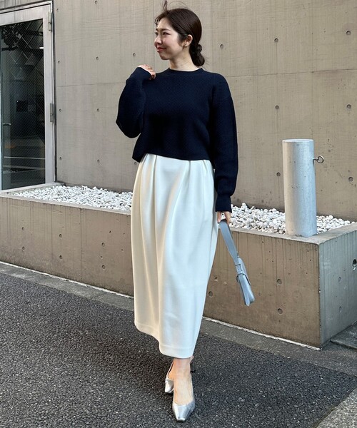 UNFILO(アンフィーロ)の「BEAUTY FORM JERSEY コクーン スカート(スカート・レディース・ベージュ系/ホワイト系/ネイビー系・LARGE/MEDIUM/SMALL/X-SMALL)」の7枚目の写真
