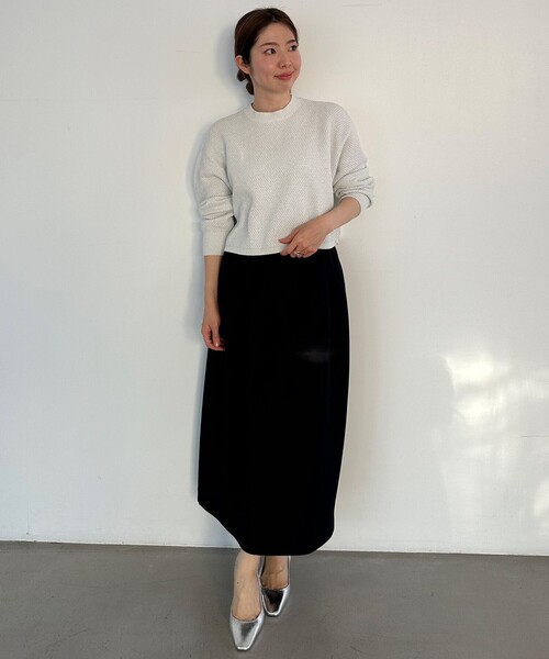 UNFILO(アンフィーロ)の「BEAUTY FORM JERSEY コクーン スカート(スカート・レディース・ベージュ系/ホワイト系/ネイビー系・LARGE/MEDIUM/SMALL/X-SMALL)」の8枚目の写真