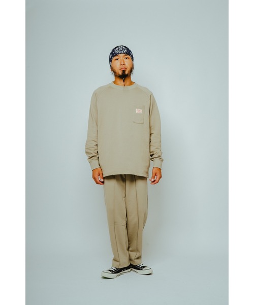 BIG MIKE(ビッグマイク)の「BIG MIKE ビッグマイク / セットアップ対応 サングラス 3ポケット ヘビーウエイト裏毛クルーネックスウェット //// 102618008 102518008(スウェット・メンズ・アッシュ/ブラック/グレイッシュベージュ/スミクロ・MEDIUM/LARGE/X-LARGE)」の17枚目の写真