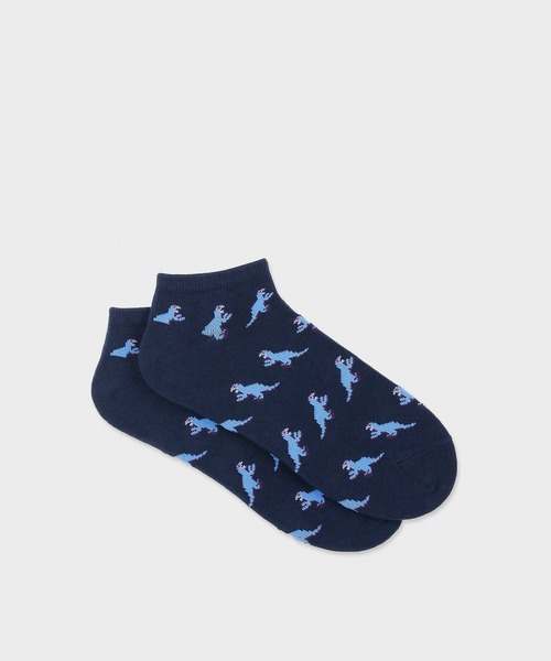 Paul Smith(ポールスミス)の「“Dino” ショート ソックス【150646 SN】(ソックス/靴下・メンズ・ブラック/ネイビー/グレー・25-27)」の1枚目の写真