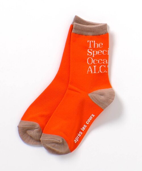 apres les cours（アプレレクール）の「ALCロゴソックス（ソックス/靴下・キッズ・オレンジ/ブラック/ブルー/オフホワイト・12/15 /18/21）」の4枚目の写真