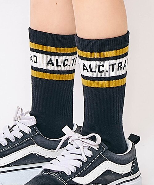 apres les cours（アプレレクール）の「ALCロゴソックス（ソックス/靴下・キッズ・オレンジ/ブラック/ブルー/オフホワイト・12/15 /18/21）」の3枚目の写真