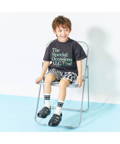 apres les cours（アプレレクール）の「ALCロゴソックス（ソックス/靴下・キッズ・オレンジ/ブラック/ブルー/オフホワイト・12/15 /18/21）」の8枚目の写真