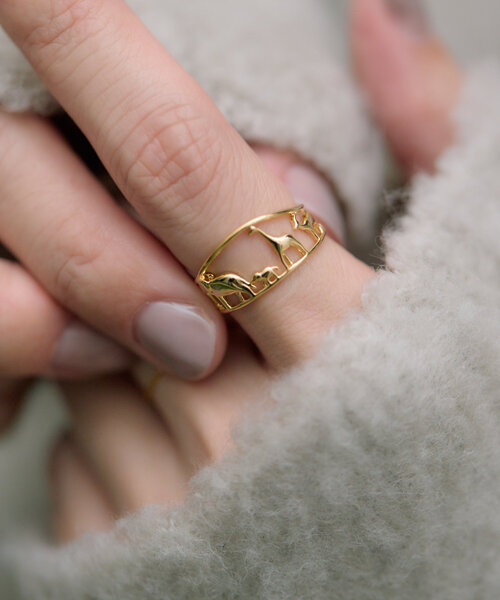 ear PAPILLONNER(イアパピヨネ)の「《WEB&一部店舗限定/アニマル》どうぶつの行進リング(リング・レディース・シルバー/ゴールド・ONE SIZE)」の14枚目の写真