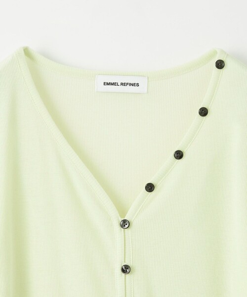 カーディガン 「EMMEL REFINES」EM ハリヌキ フライス Vネック カーディガン レディース UNITED ARROWS green label relaxing｜<EMMEL REFINES>EM