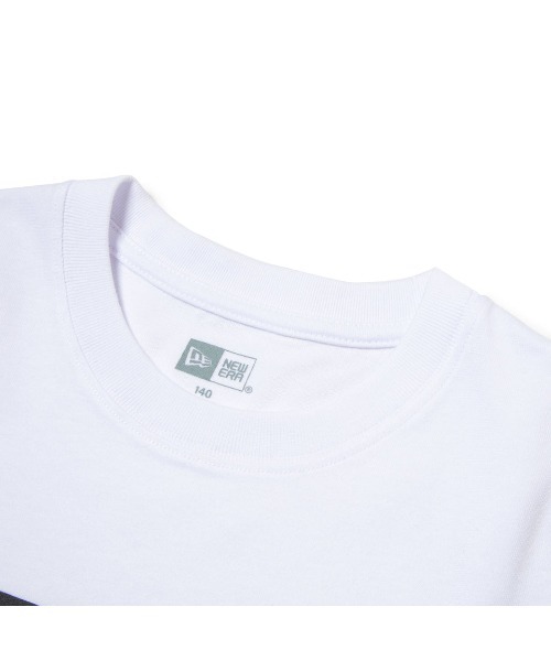 NEW ERA（ニューエラ）の「NEW ERA/ニューエラ YTH SS CT TEE BOX LOGO W キッズ Tシャツ 14521378/14521379（Tシャツ/カットソー・キッズ・ホワイト/ブラック・130cm/140cm/150cm/160cm）」の4枚目の写真