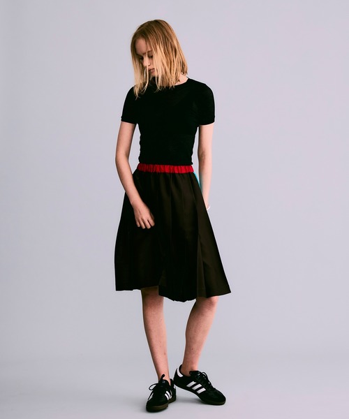 NOISE MAKER（ノイズメーカー）の「バイカラープリーツスカート【MADE IN JAPAN】（スカート・レディース・ブラウン系/ネイビー系/ピンク系・38/36）」の6枚目の写真